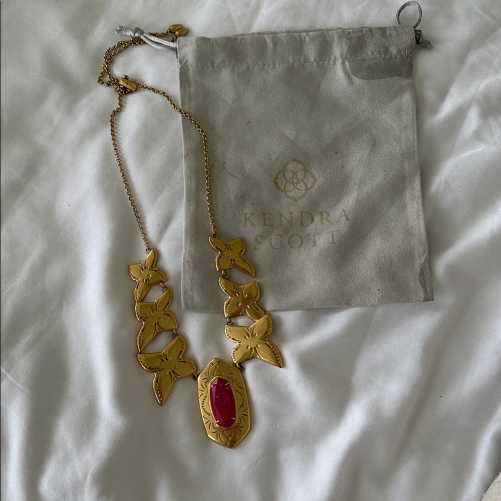 Kendra Scott Yellow Rose Necklace